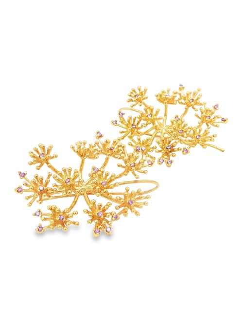 Dandelion gold ametista earrings GOCCIAZZURRA JEWELS | ORDANDELIONOROFUCSIA
